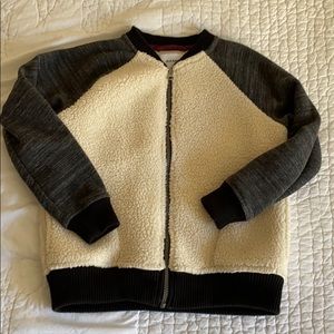 Kids sherpa and terry zip jacket